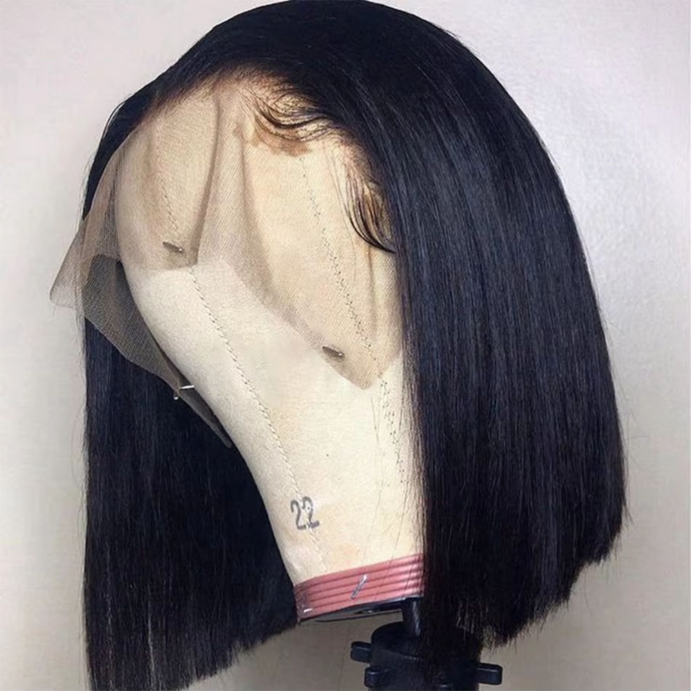 Pre Parted 13X4 Lace Front Bob Wig - Peluca de cabello humano sin necesidad
