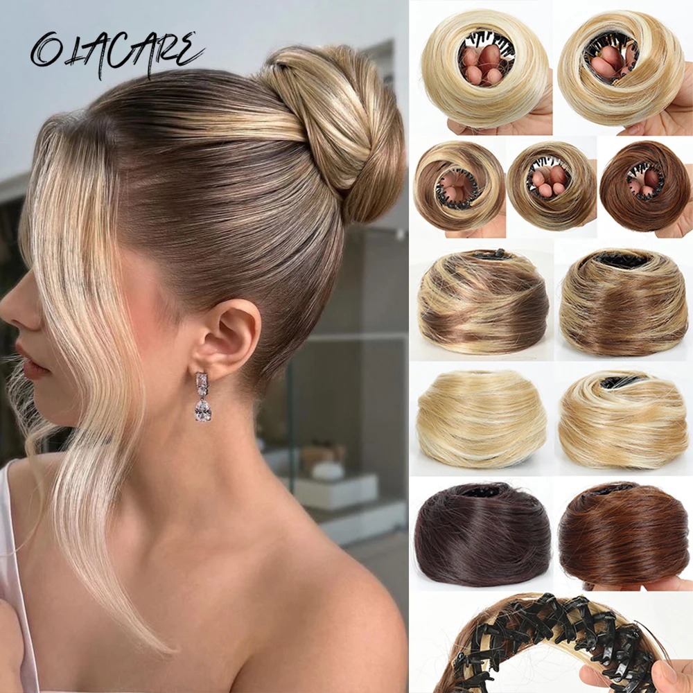 Claw Clip Messy Bun Hair Piece - Pinza de pelo sintética mini para