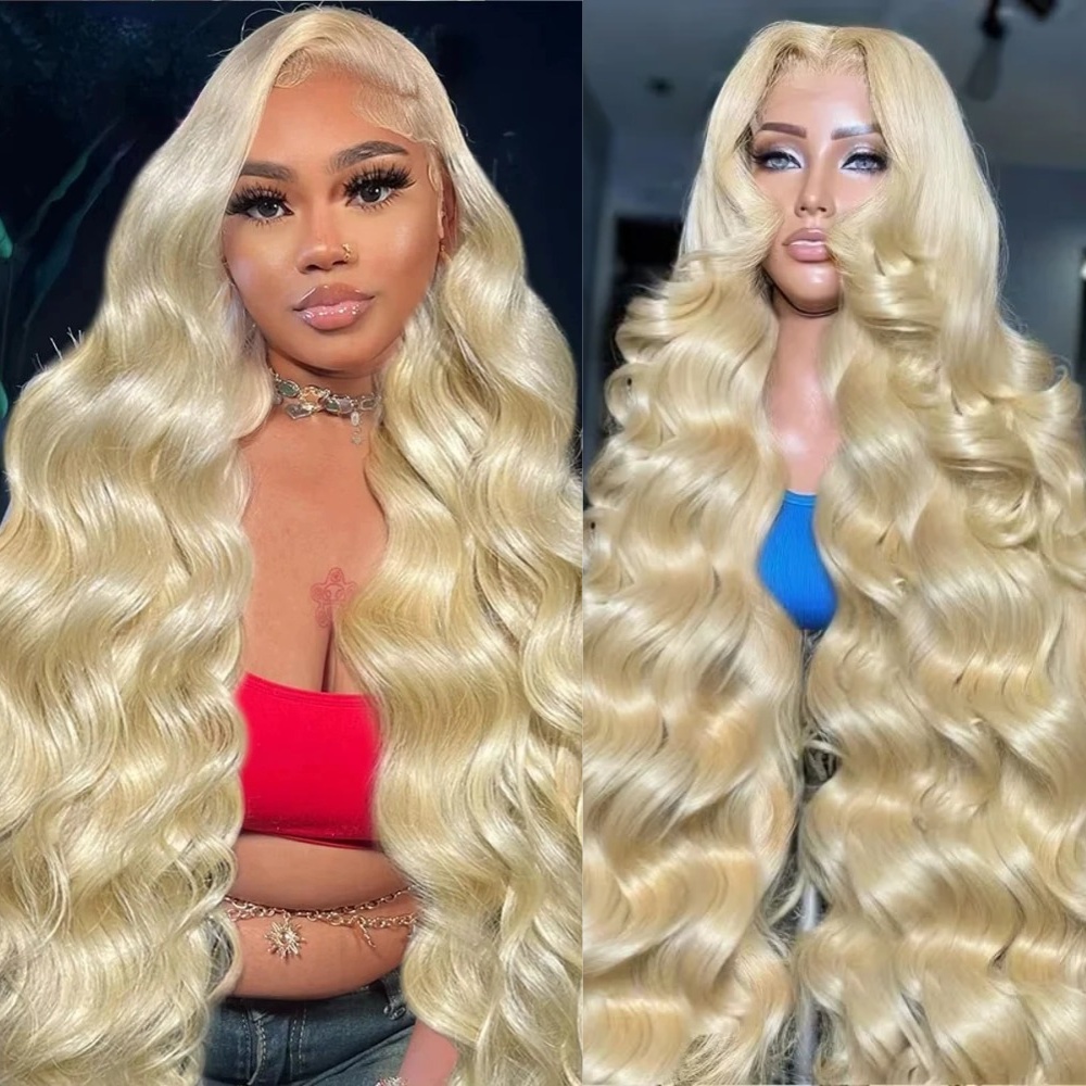 Pelucas Rubias 613 de 26 y 30  - 613 Blonde Body Wave Lace Front Wig reseña y precio