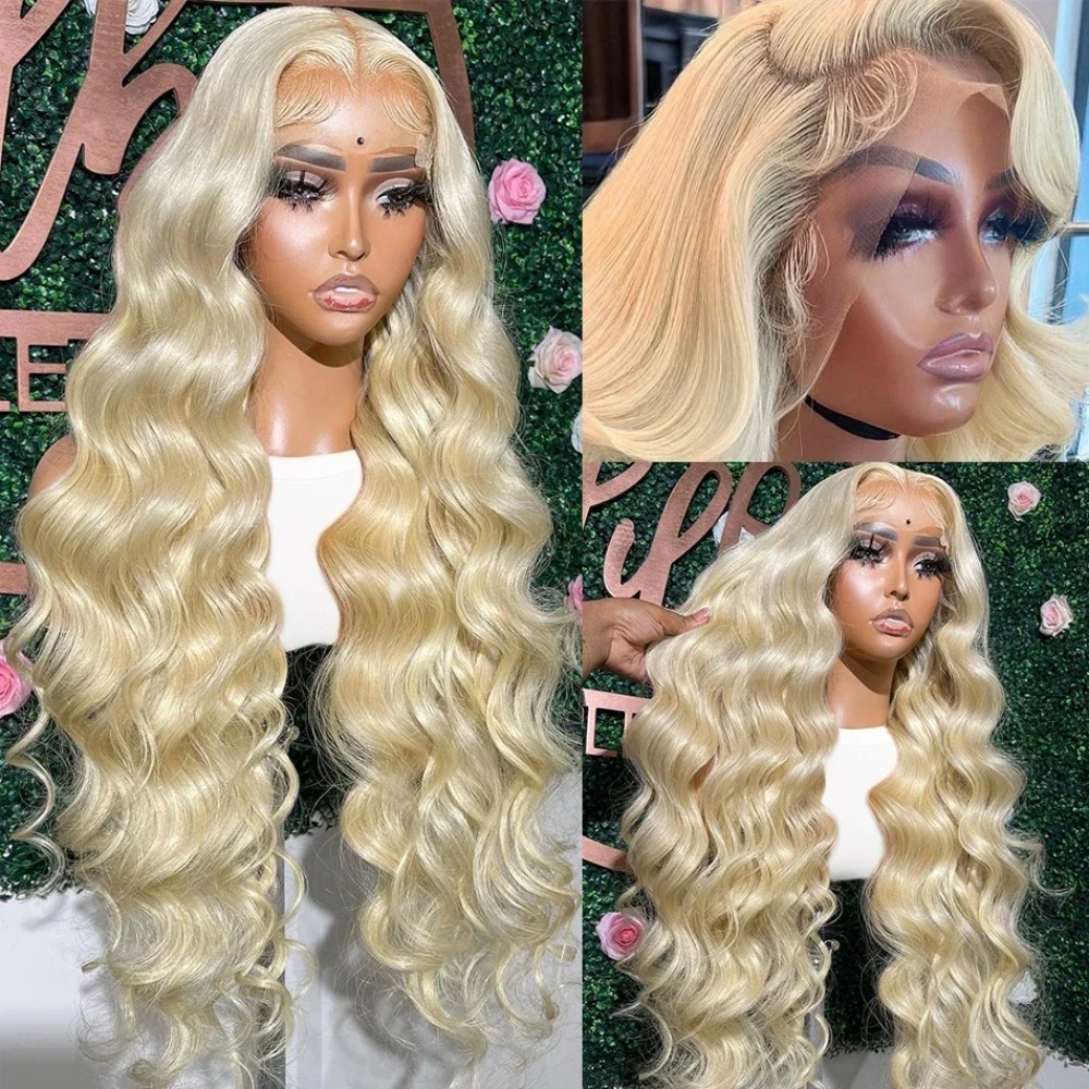 Pelucas Rubias 613 de 26 y 30  - 613 Blonde Body Wave Lace Front Wig reseña y precio