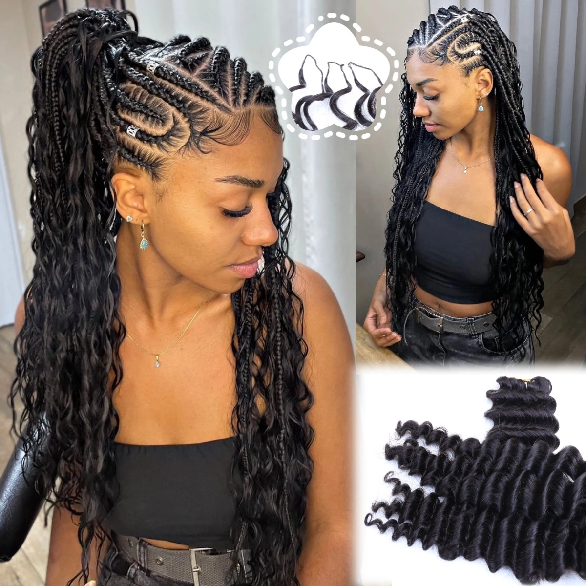 Mechones de cabello humano con - Hair Bundles reseña y precio