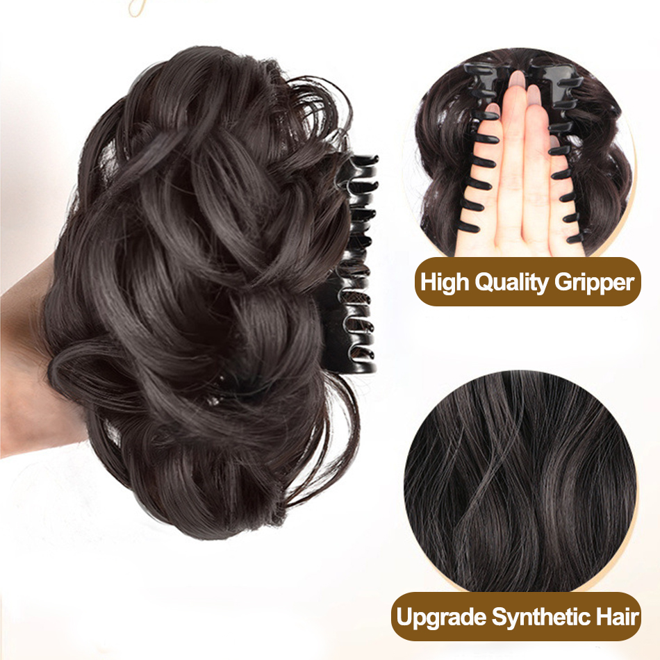 Moño sintético desordenado, pi - Claw Clip Messy Bun Hair Piece reseña y precio