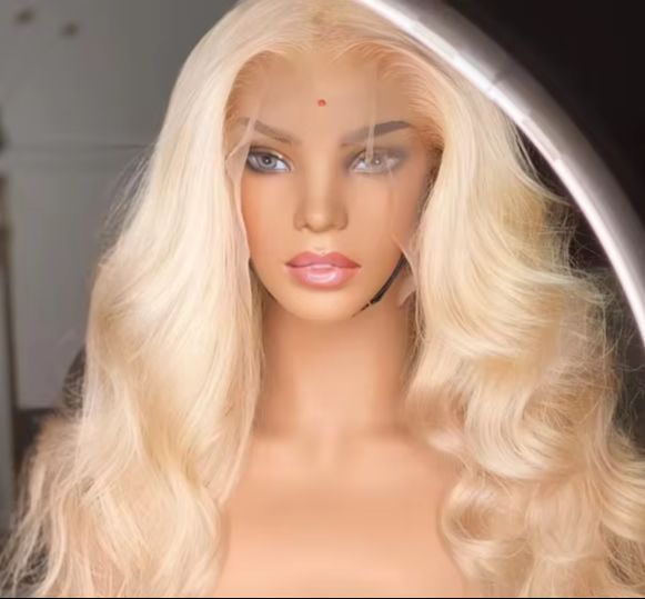 Peluca rubia 613 larga con ond - 613 Blonde Body Wave Lace Front Wig reseña y precio