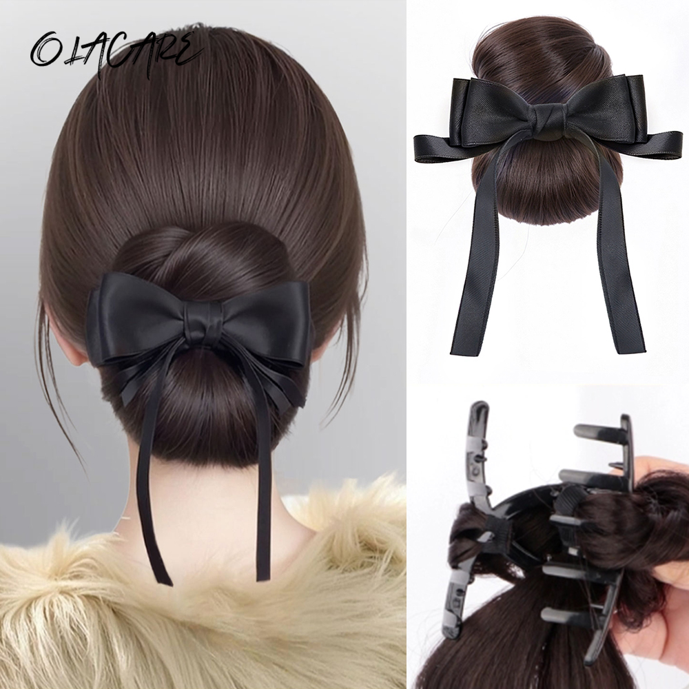 Clip de garra de pelo con lazo - Claw Clip Messy Bun Hair Piece reseña y precio
