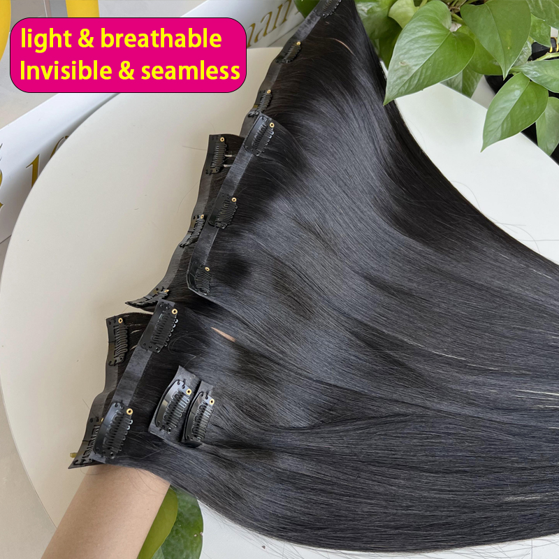 7 extensiones de cabello human - Seamless Clip In Hair Extensions Human Hair reseña y precio