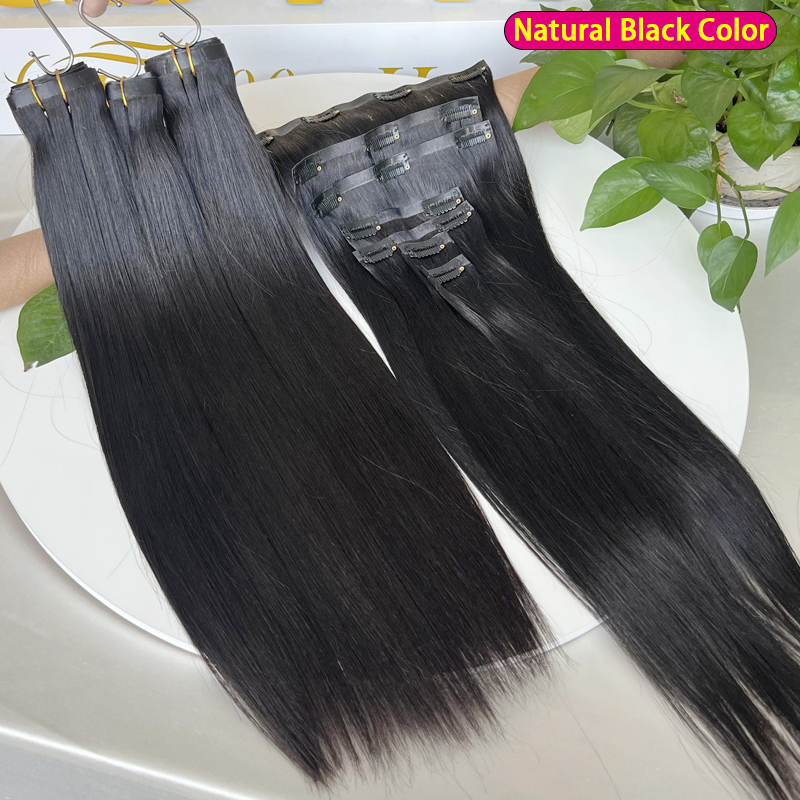 7 extensiones de cabello human - Seamless Clip In Hair Extensions Human Hair reseña y precio