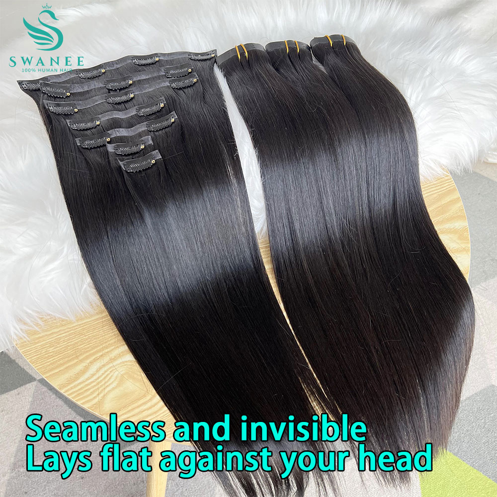 Extensiones de Cabello Humano  - Seamless Clip In Hair Extensions Human Hair reseña y precio