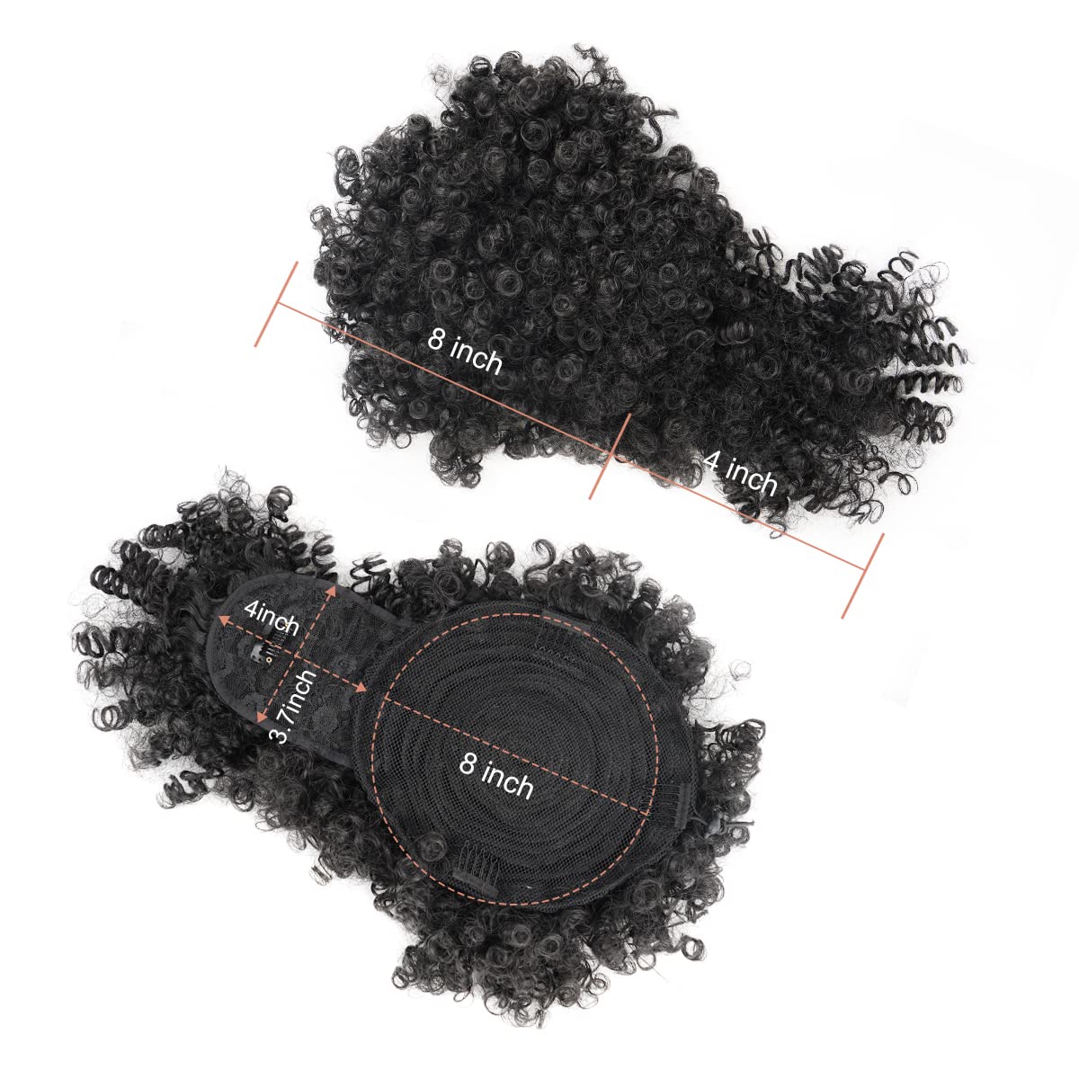 Afro Puff-coleta sintética con - Drawstring Afro Curly Puff Ponytail reseña y precio