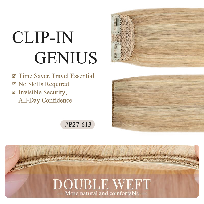 Extensiones de Cabello Humano  - Seamless Clip In Hair Extensions Human Hair reseña y precio