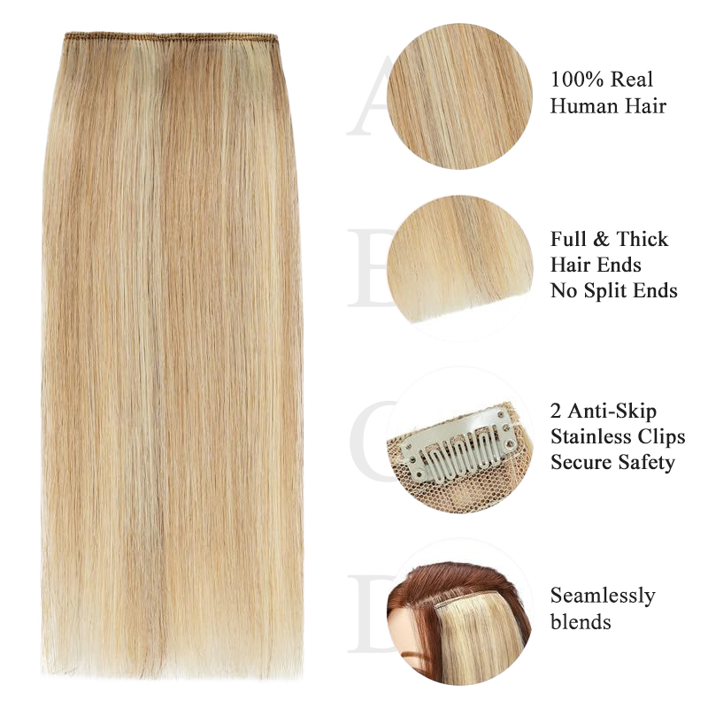 Extensiones de Cabello Humano  - Seamless Clip In Hair Extensions Human Hair reseña y precio
