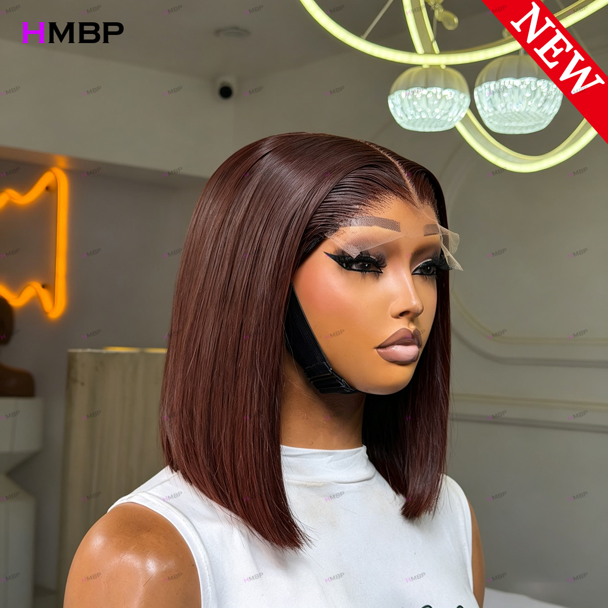 # Peluca Bob Recta Color Casta - Lace Front Wigs reseña y precio