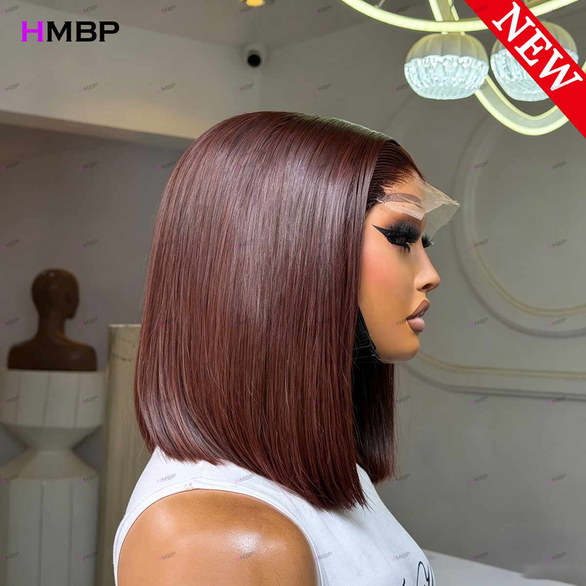 # Peluca Bob Recta Color Casta - Lace Front Wigs reseña y precio