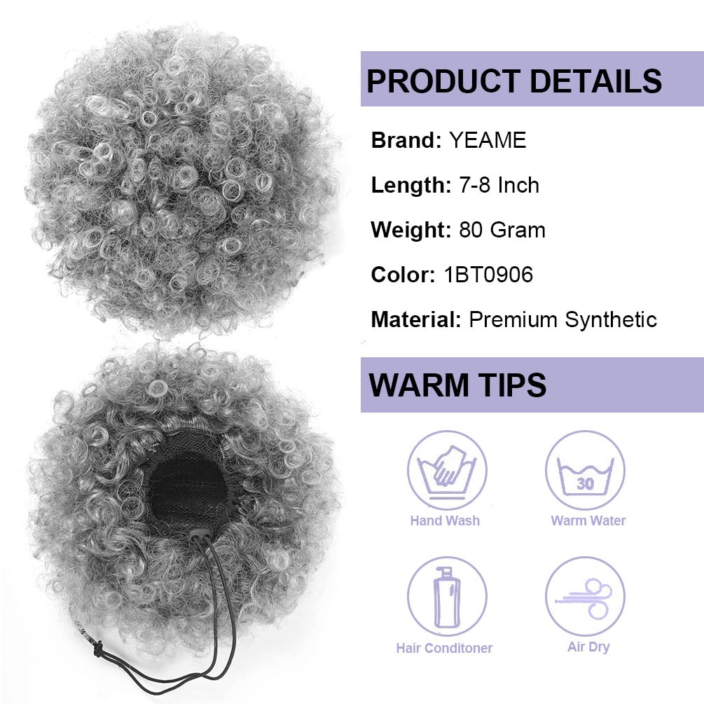Cola de Caballo Afro con Cordó - Drawstring Afro Curly Puff Ponytail reseña y precio