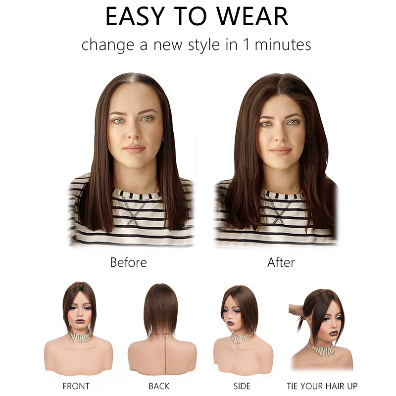 10 pulgadas 100% cabello human - Seamless Clip In Hair Extensions Human Hair reseña y precio