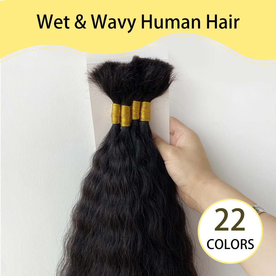 Yelo cabello trenzado humano h - Water Wave Bulk Human Hair For Braiding reseña y precio